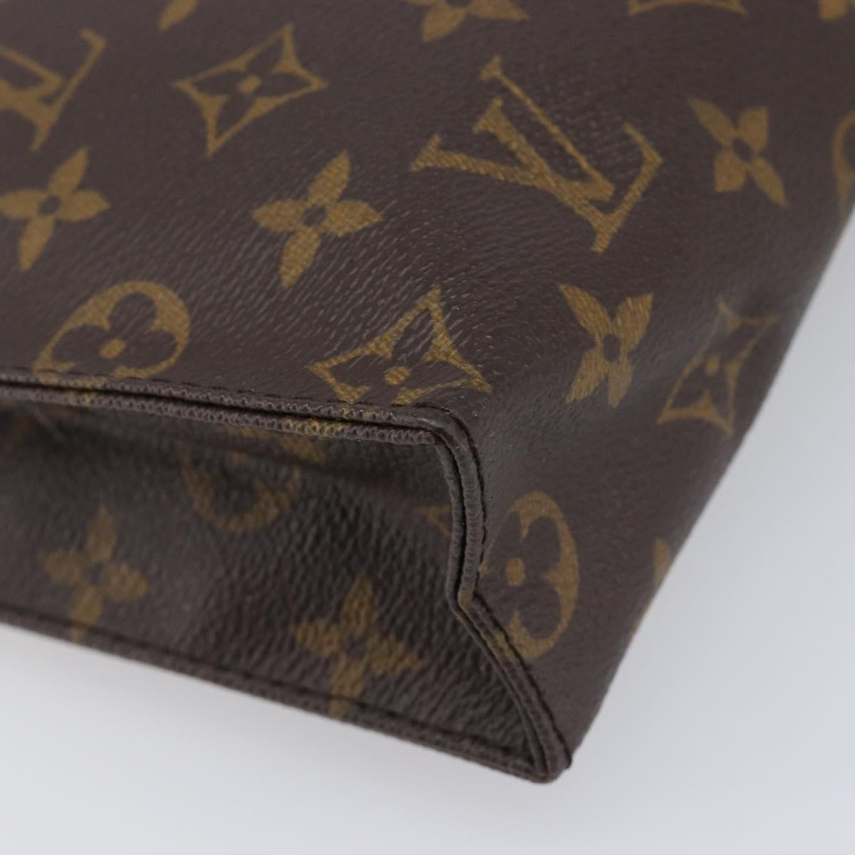 LOUIS VUITTON Monogram Poche Toilette 26 Pouch M47542 LV Auth 204665