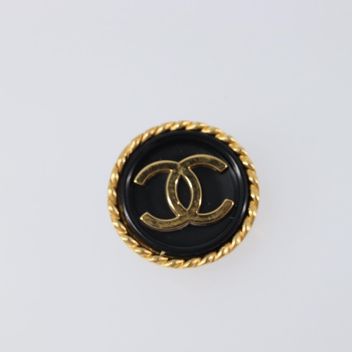 CHANEL Earring Metal Gold Tone CC Auth 204673V
