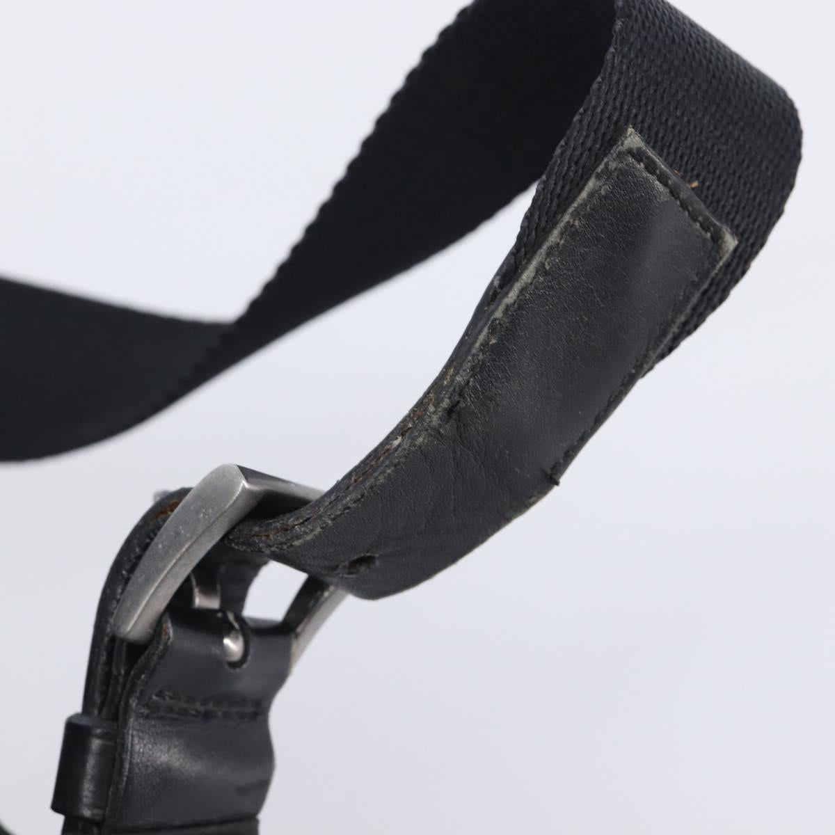 PRADA Backpack Nylon Black Silver Auth 204710