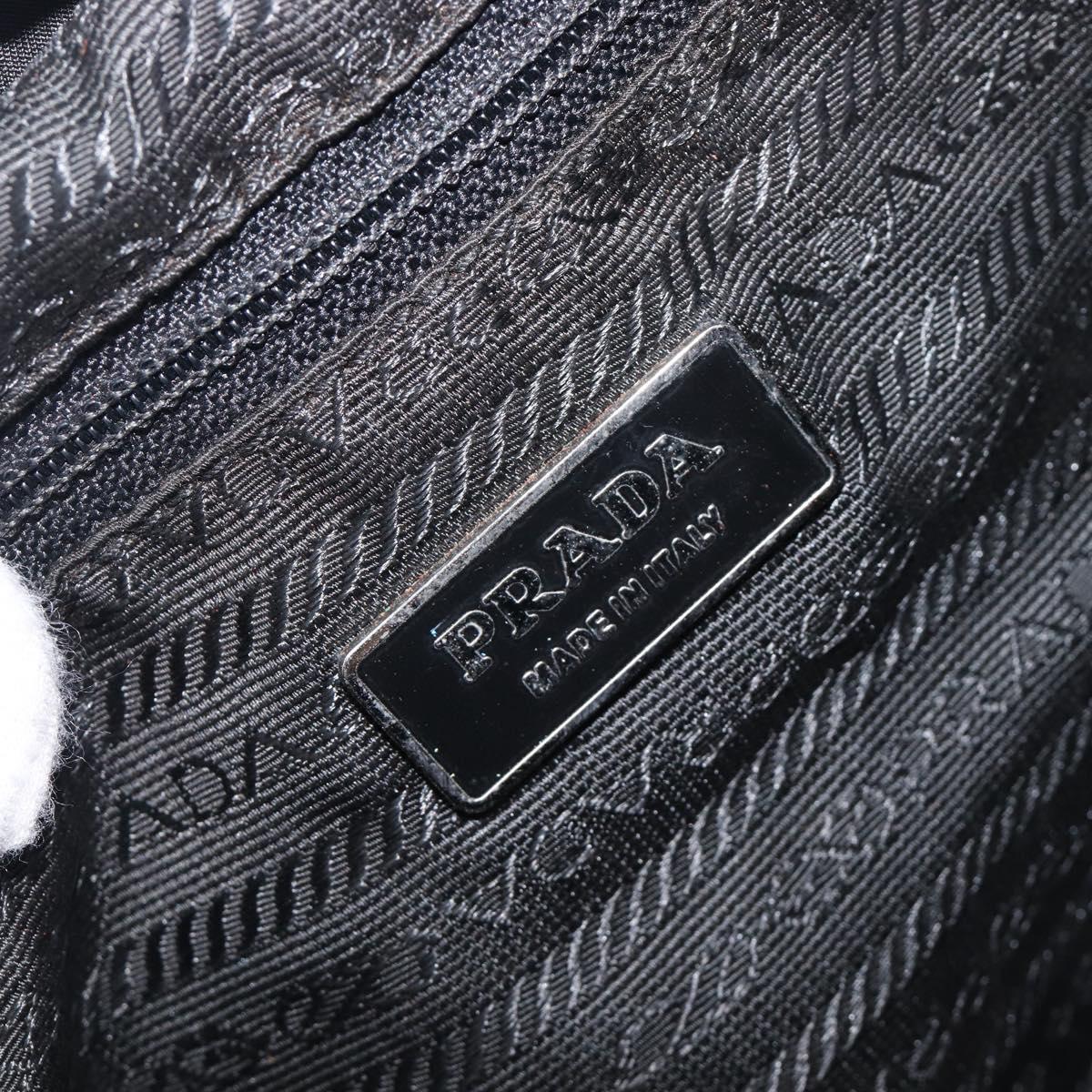 PRADA Backpack Nylon Black Silver Auth 204710