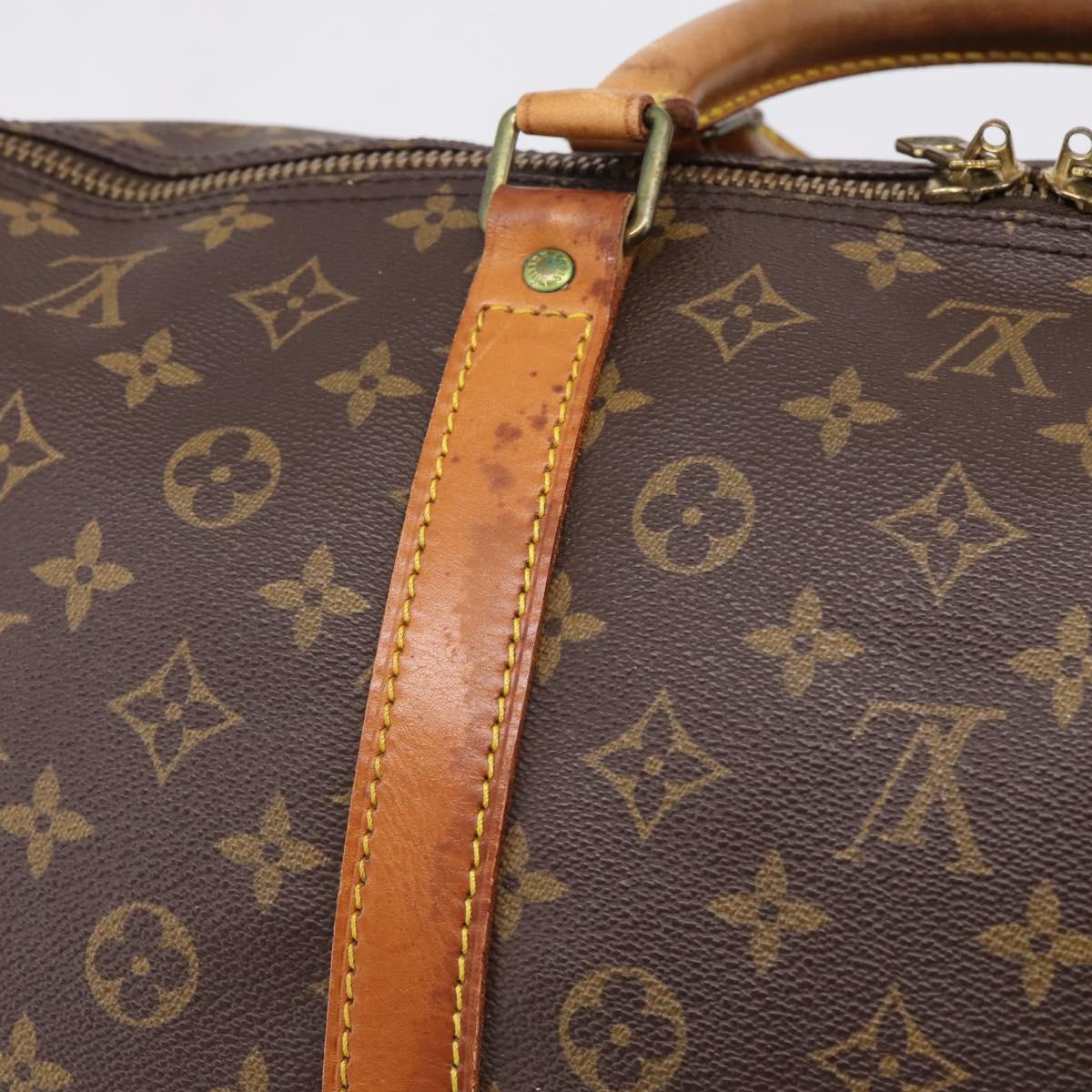 LOUIS VUITTON Monogram Keepall 60 Boston Bag M41422 LV Auth 204717A