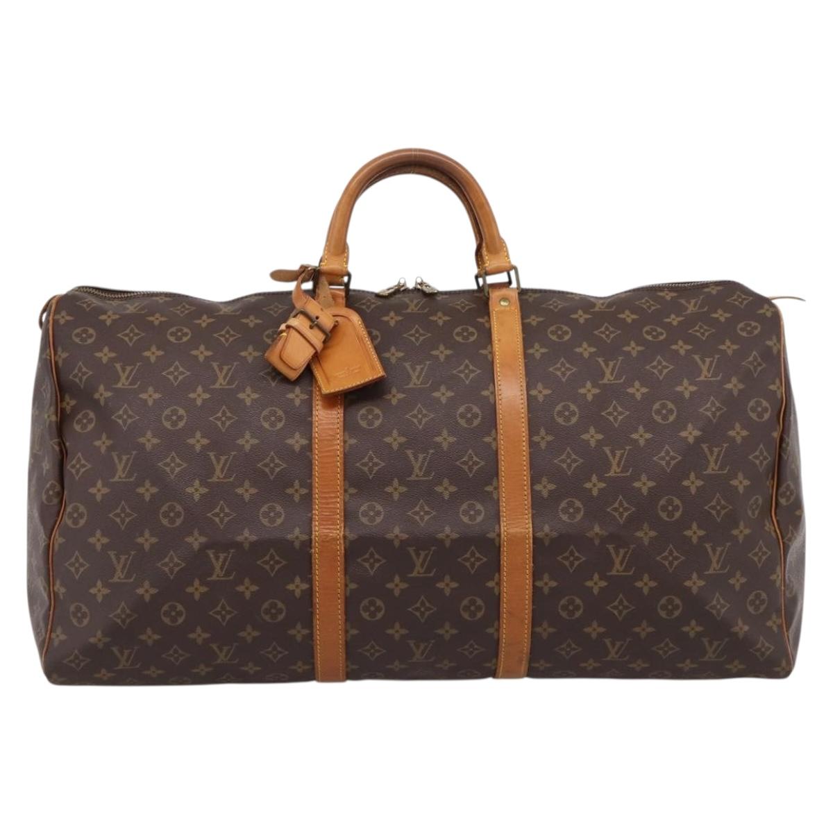 LOUIS VUITTON Monogram Keepall 60 Boston Bag M41422 LV Auth 204717A