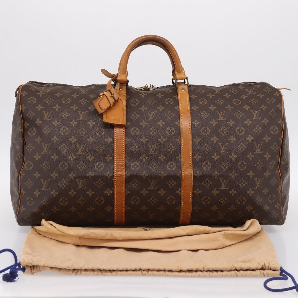 LOUIS VUITTON Monogram Keepall 60 Boston Bag M41422 LV Auth 204717A