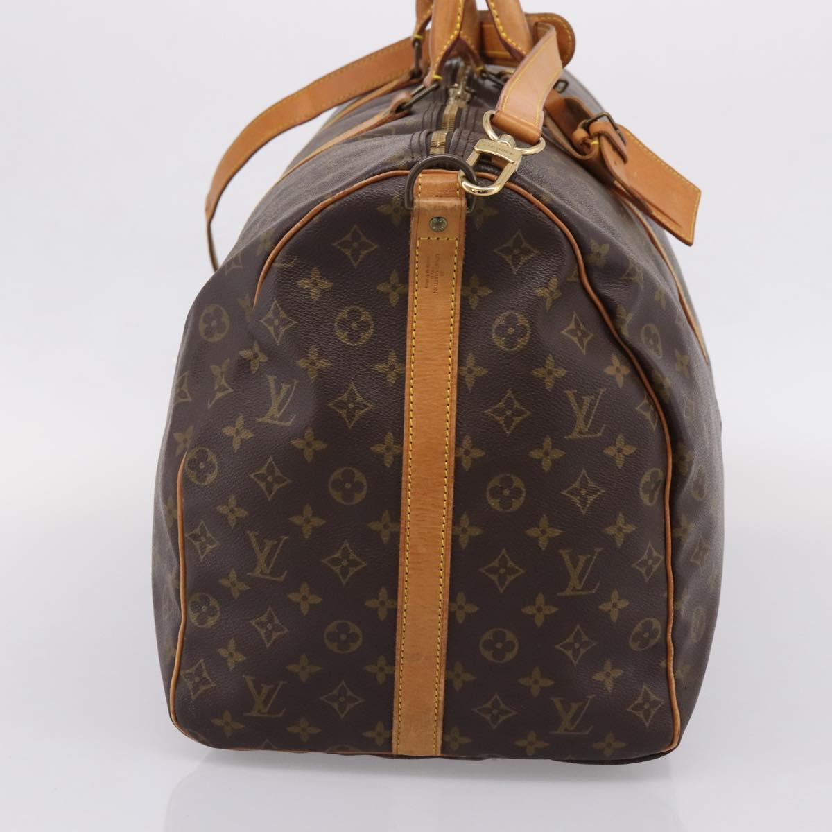 LOUIS VUITTON Monogram Keepall Bandouliere 60 Boston Bag M41412 LV Auth 204719A