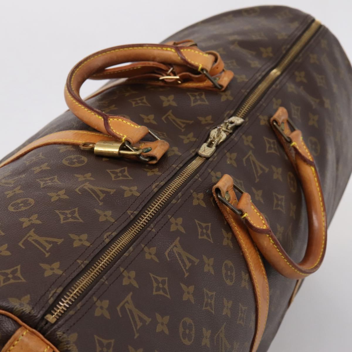 LOUIS VUITTON Monogram Keepall Bandouliere 60 Boston Bag M41412 LV Auth 204719A