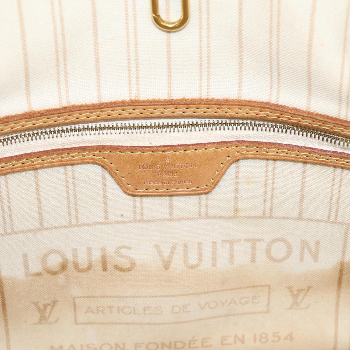 LOUIS VUITTON Damier Azur Neverfull PM Tote Bag N41362 LV Auth 204721