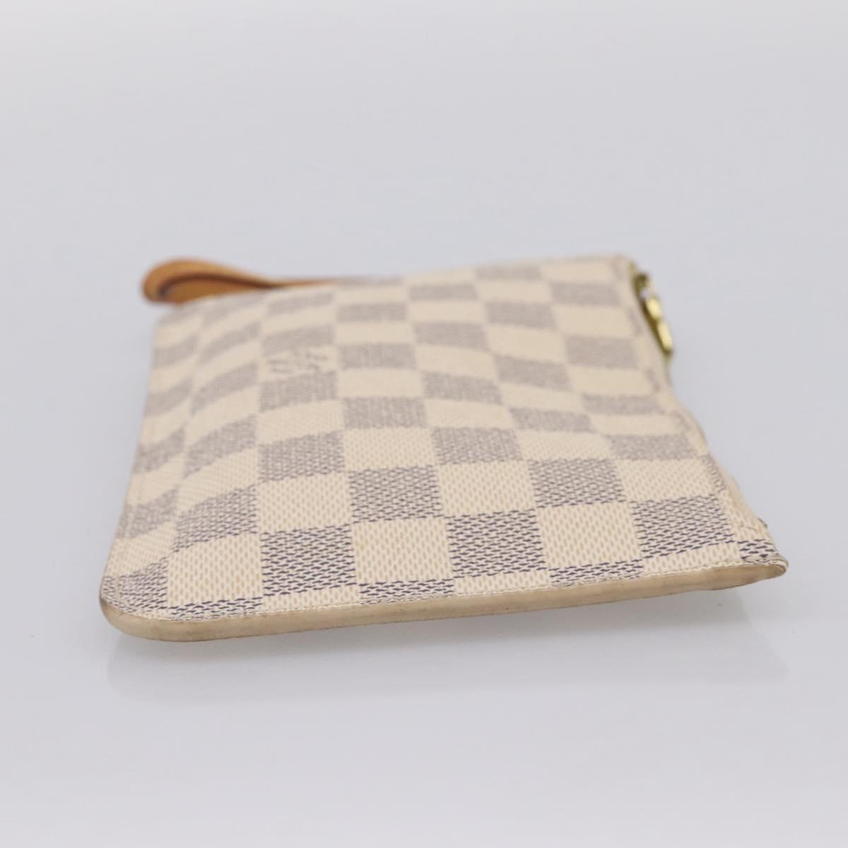 LOUIS VUITTON Damier Azur Neverfull PM Pouch Accessory Pouch LV Auth 204722
