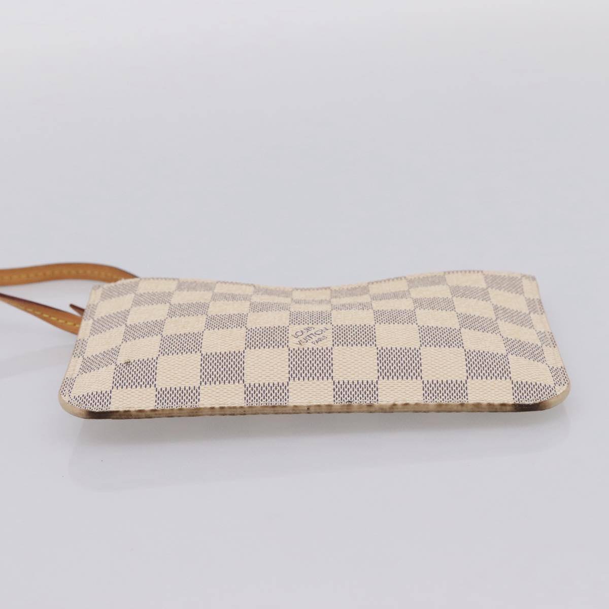 LOUIS VUITTON Damier Azur Neverfull PM Pouch Accessory Pouch LV Auth 204722