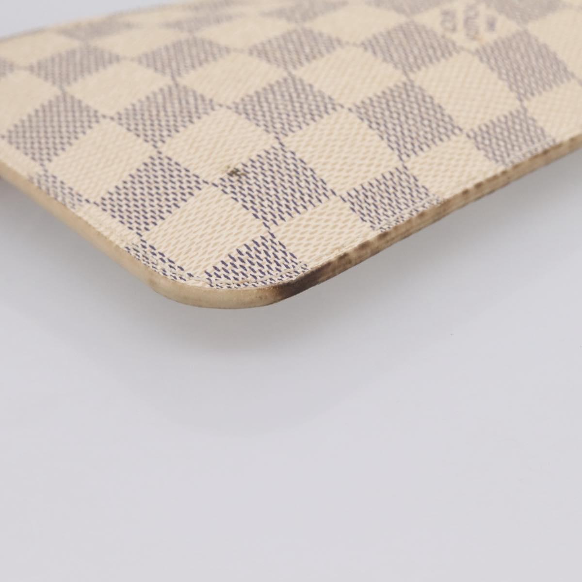 LOUIS VUITTON Damier Azur Neverfull PM Pouch Accessory Pouch LV Auth 204722
