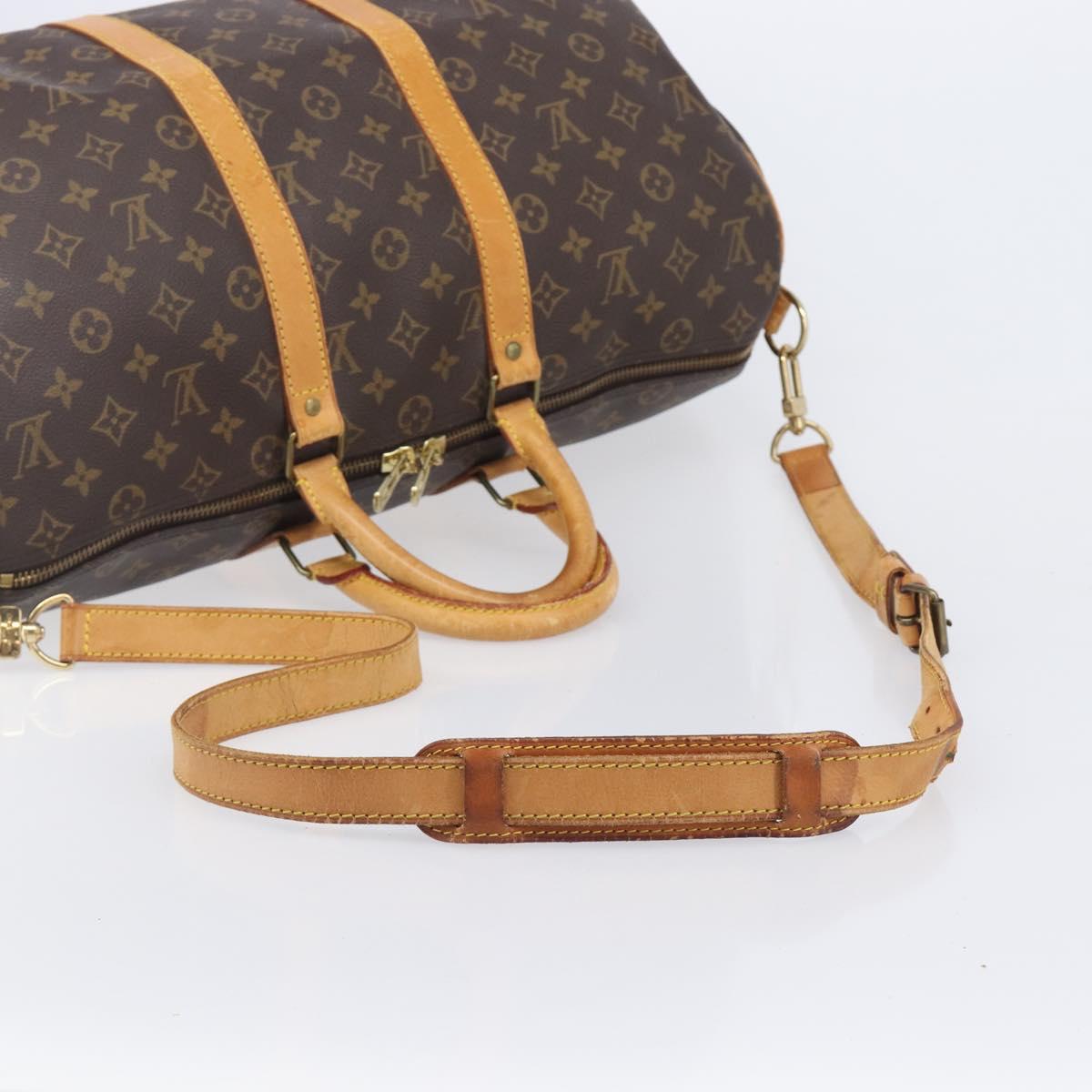 LOUIS VUITTON Monogram Keepall Bandouliere 45 Boston Bag M41418 LV Auth 204723