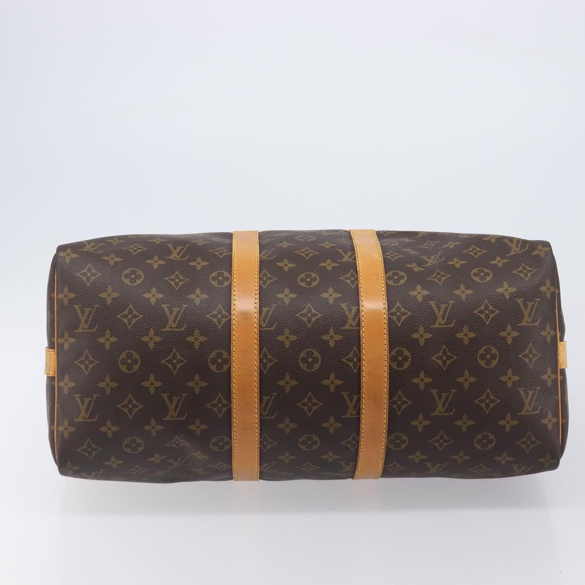 LOUIS VUITTON Monogram Keepall Bandouliere 45 Boston Bag M41418 LV Auth 204723