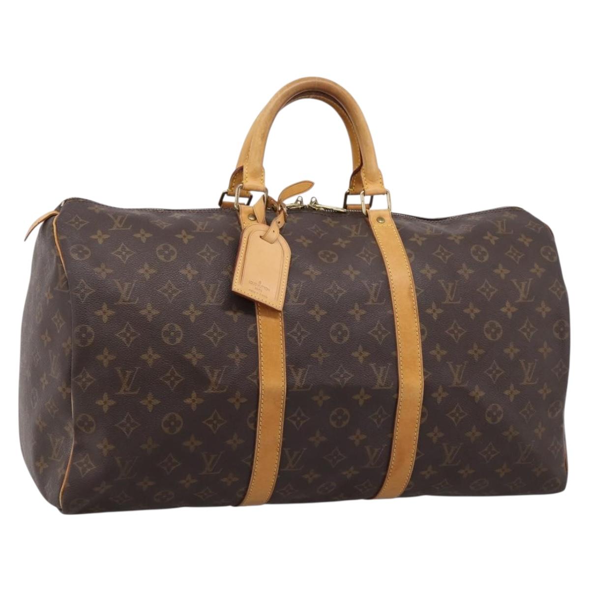 LOUIS VUITTON Monogram Keepall 50 Boston Bag M41426 LV Auth 204724A