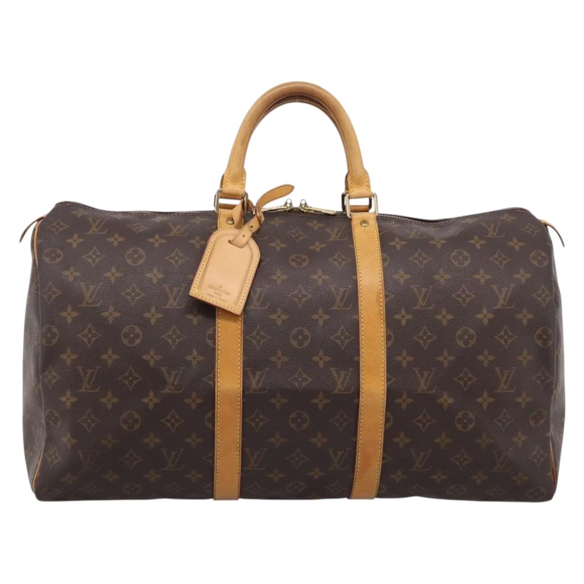 LOUIS VUITTON Monogram Keepall 50 Boston Bag M41426 LV Auth 204724A