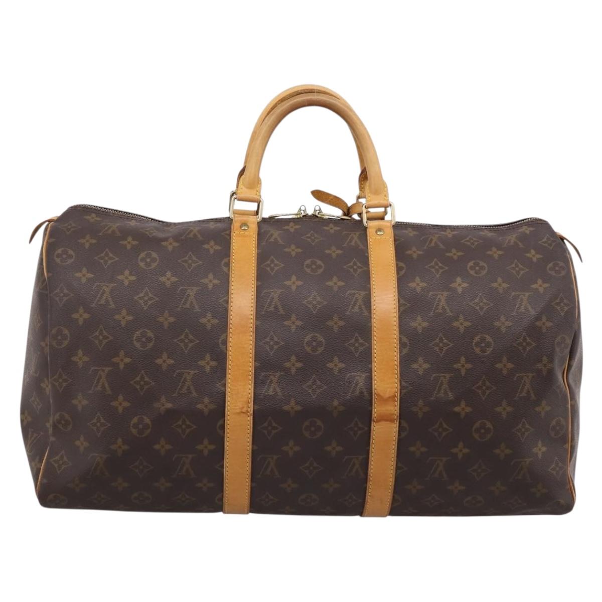 LOUIS VUITTON Monogram Keepall 50 Boston Bag M41426 LV Auth 204724A
