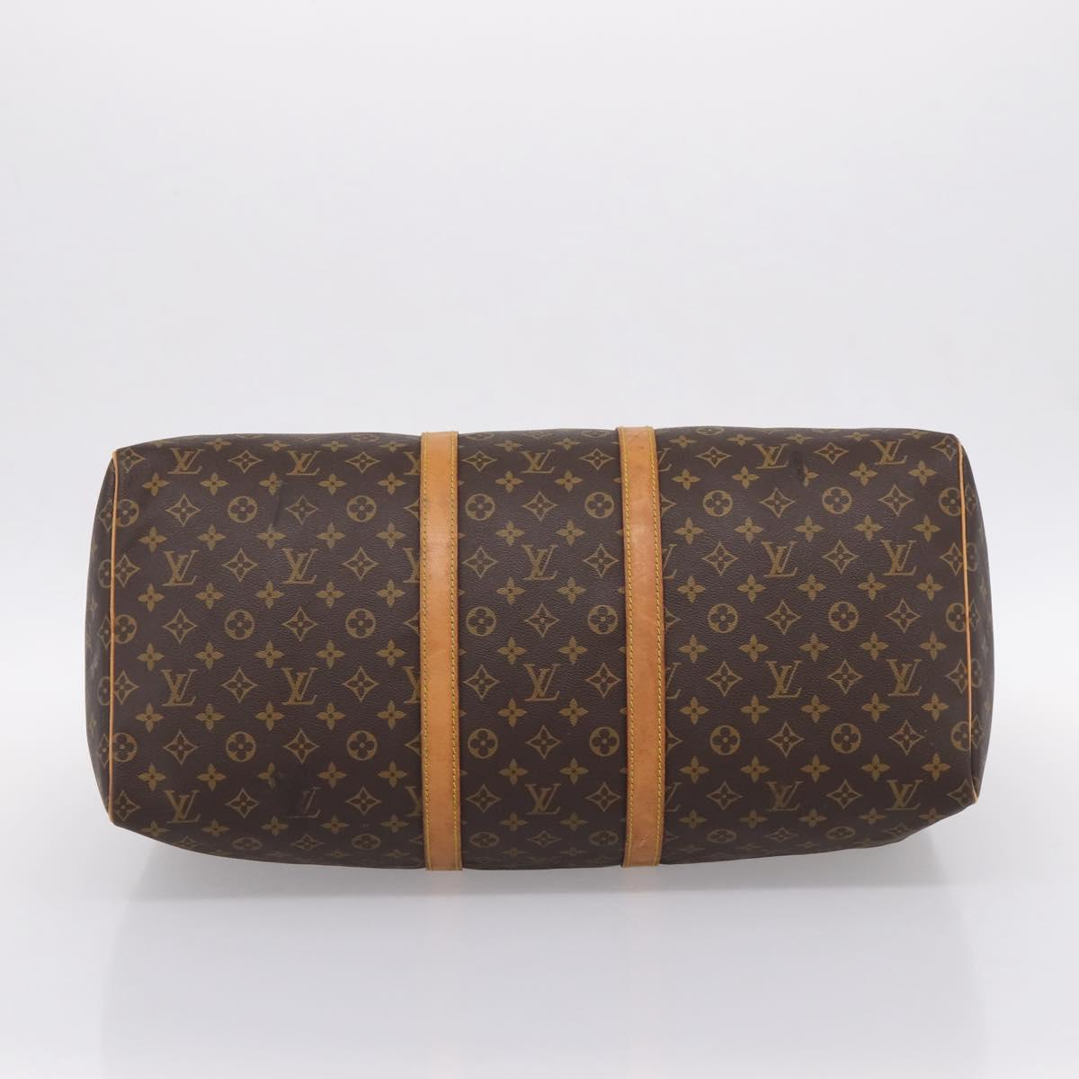 LOUIS VUITTON Monogram Keepall 55 Boston Bag M41424 LV Auth 204725A