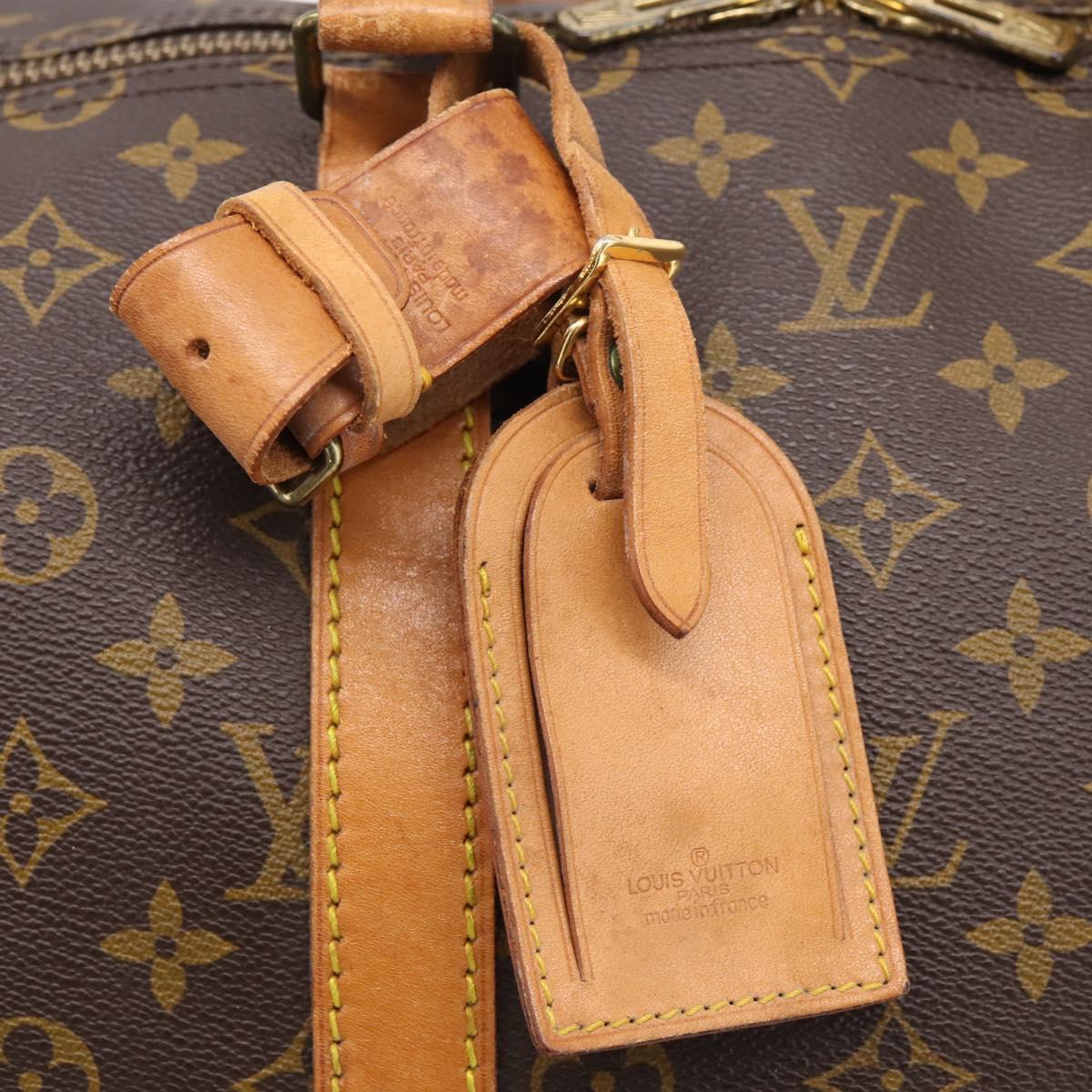 LOUIS VUITTON Monogram Keepall 55 Boston Bag M41424 LV Auth 204725A