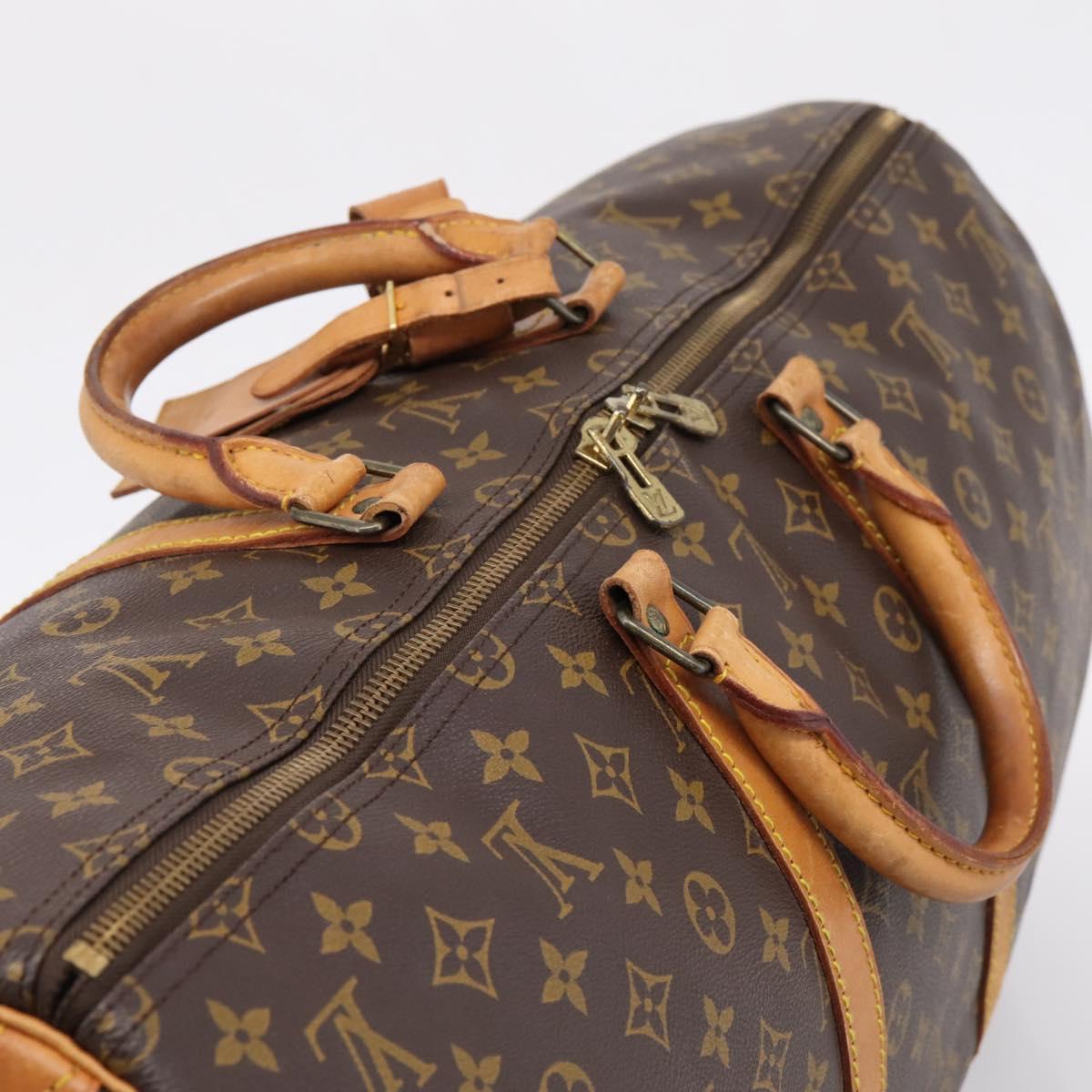 LOUIS VUITTON Monogram Keepall 55 Boston Bag M41424 LV Auth 204725A