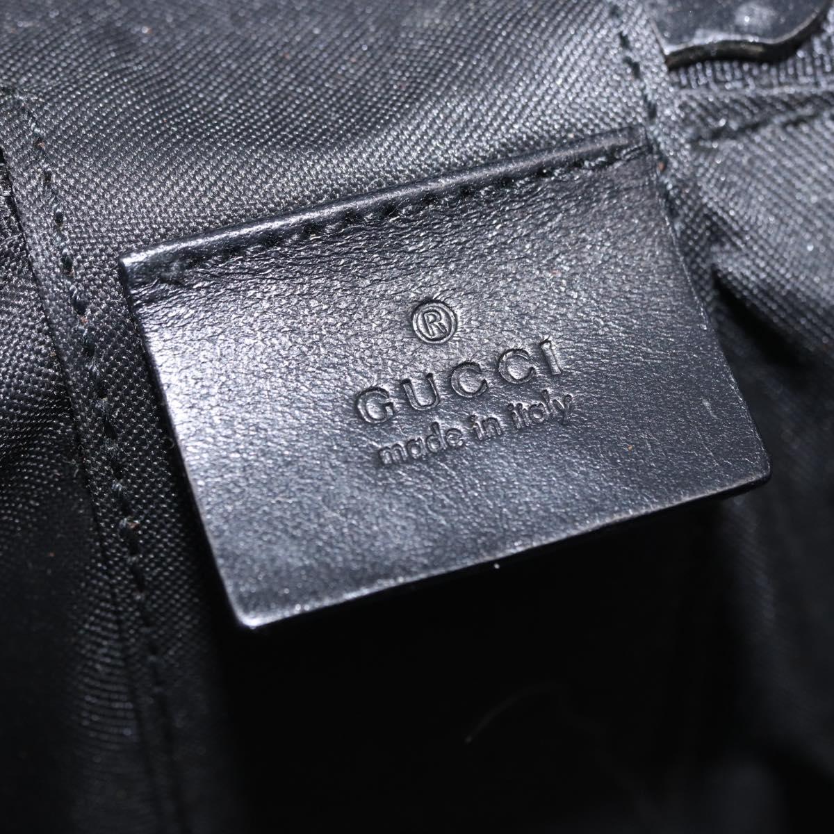 GUCCI GG Canvas Vanity Hand Bag Black Silver 039 1052 Auth 204726