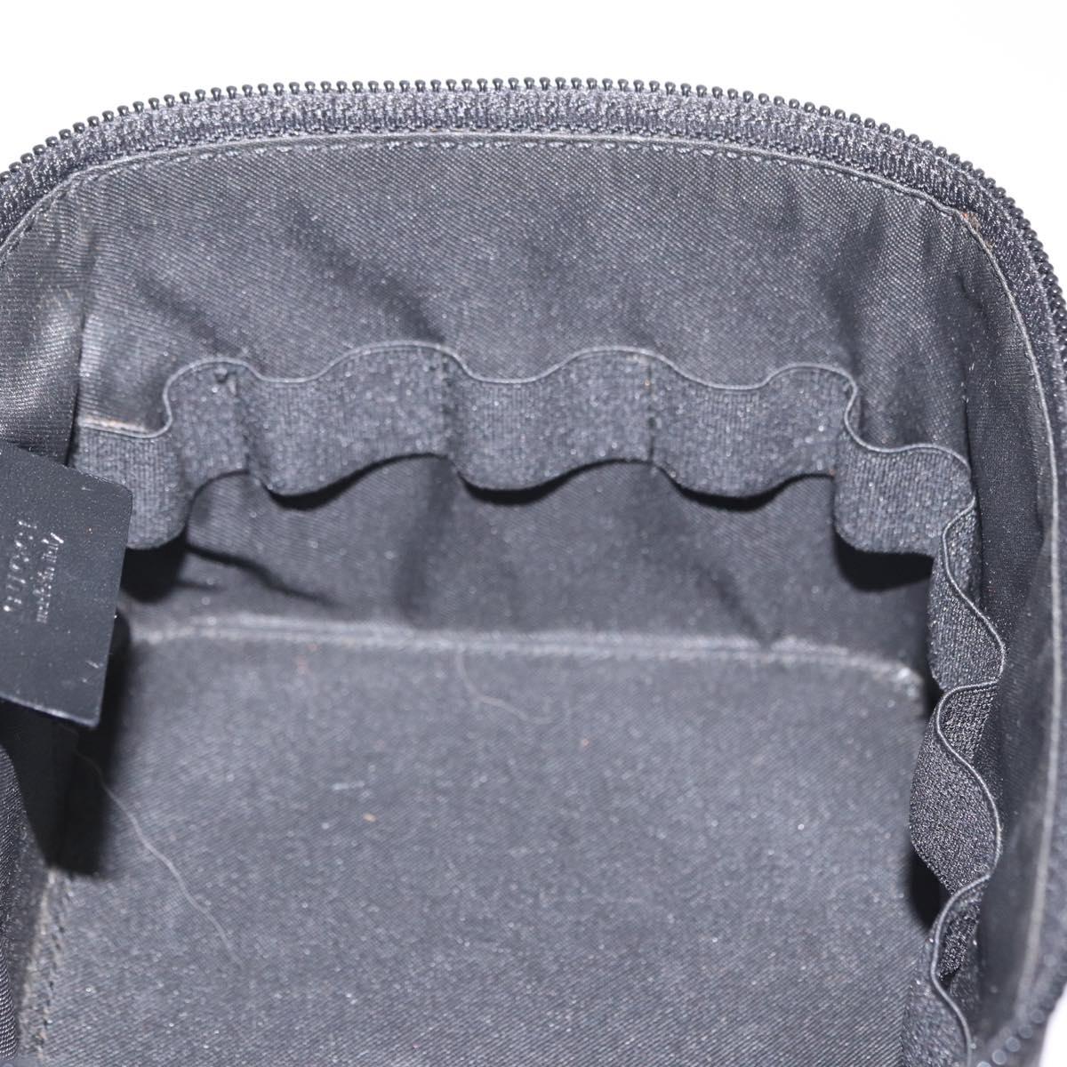 GUCCI GG Canvas Vanity Hand Bag Black Silver 039 1052 Auth 204726