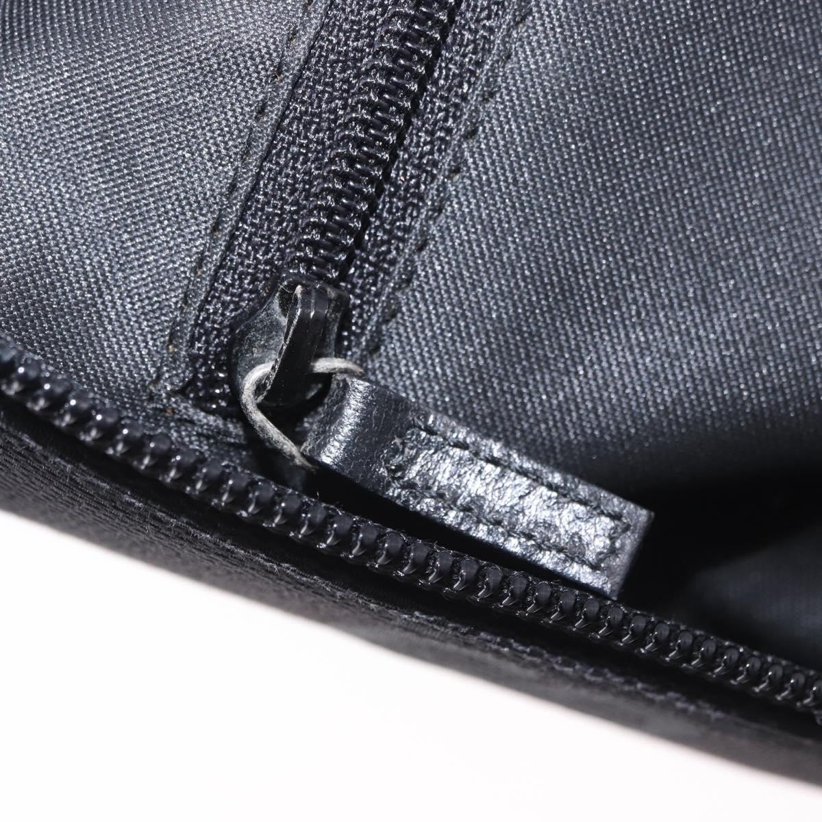 GUCCI GG Canvas Vanity Hand Bag Black Silver 039 1052 Auth 204726