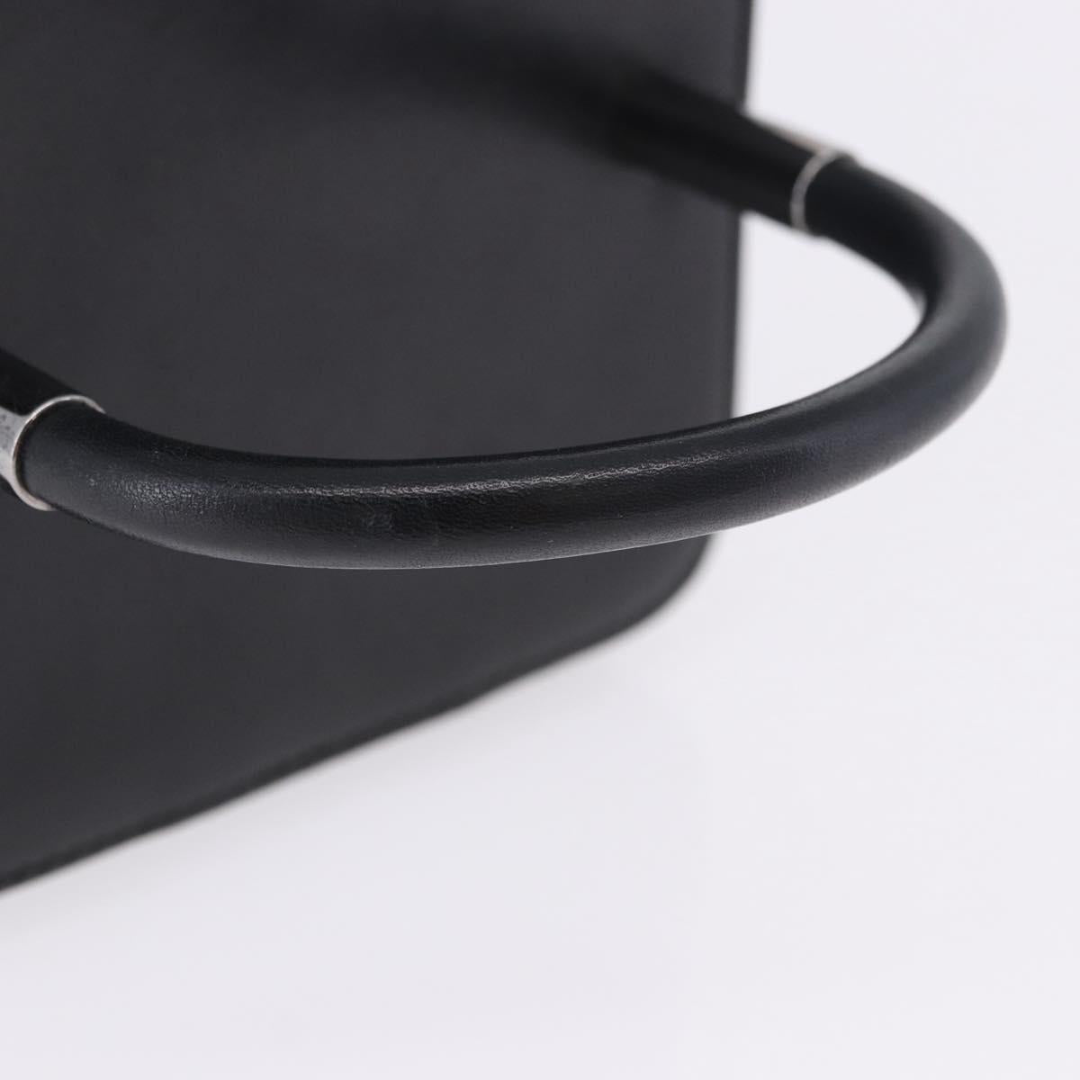 GUCCI GG Canvas Vanity Hand Bag Black Silver 039 1052 Auth 204726