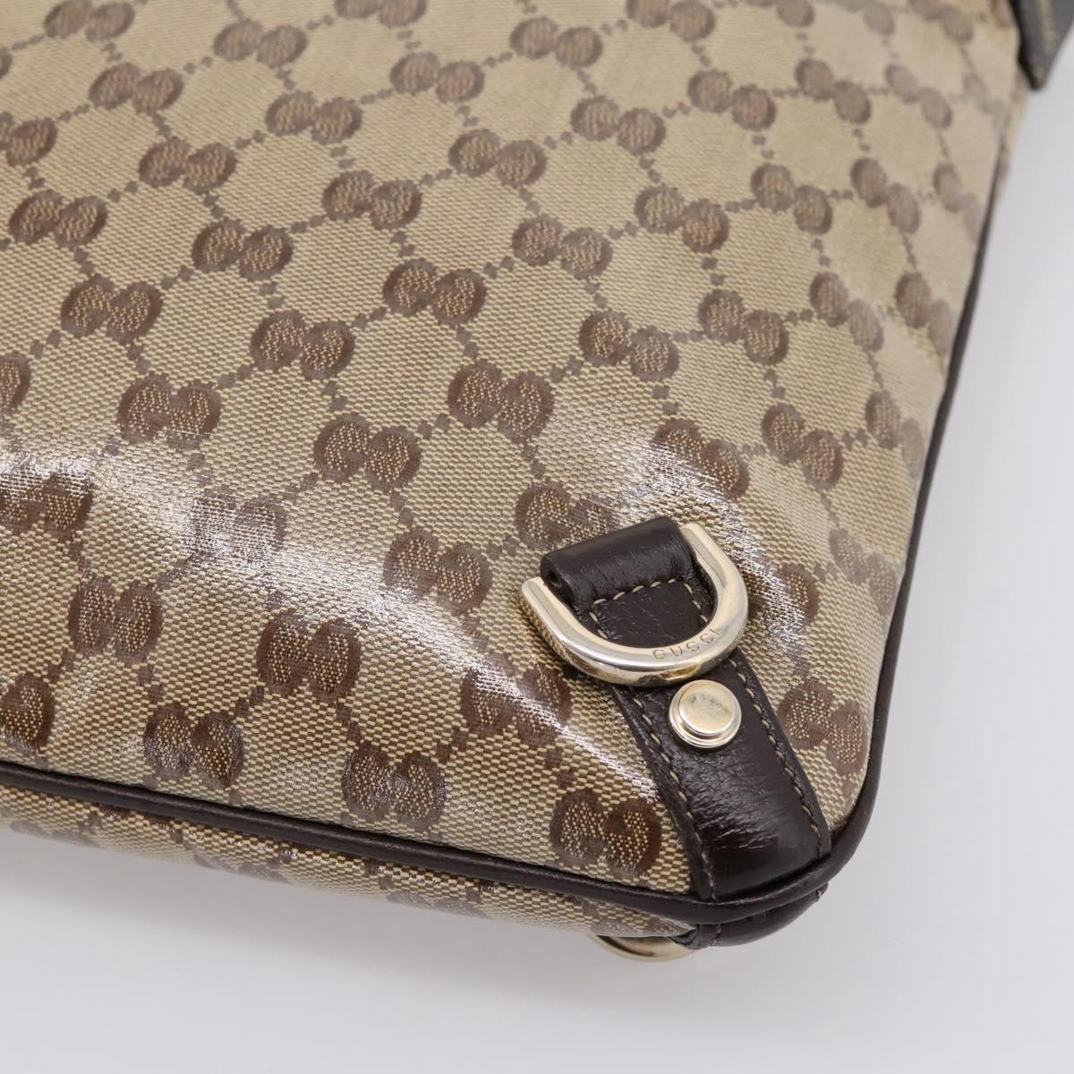 GUCCI GG Crystal Abbey Shoulder Bag Coated Canvas Outlet 268642 Auth 204734V