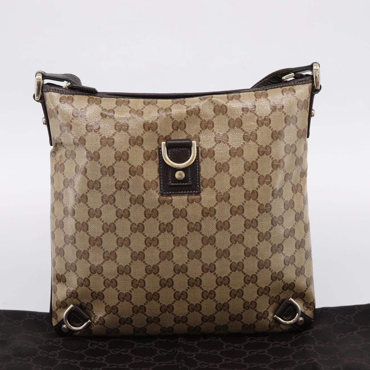 GUCCI GG Crystal Abbey Shoulder Bag Coated Canvas Outlet 268642 Auth 204734V