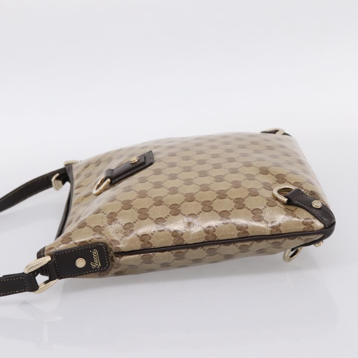 GUCCI GG Crystal Abbey Shoulder Bag Coated Canvas Outlet 268642 Auth 204734V