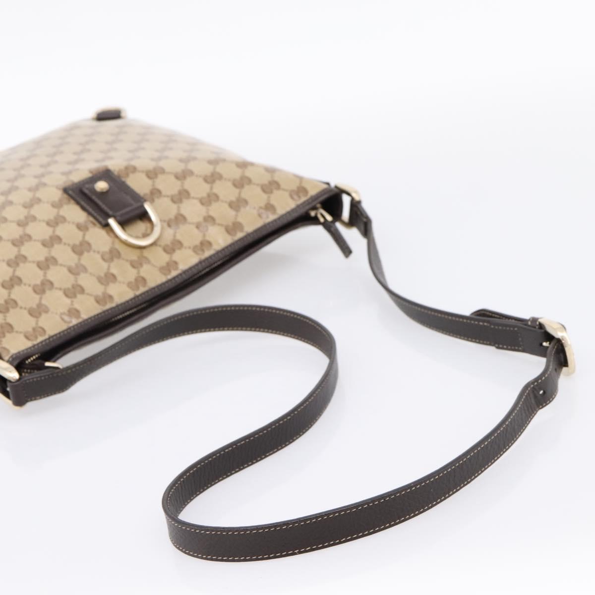 GUCCI GG Crystal Abbey Shoulder Bag Coated Canvas Outlet 268642 Auth 204734V