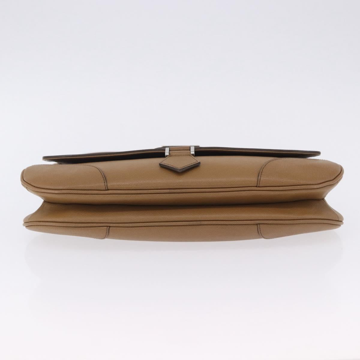 BURBERRY Shoulder Bag Leather Brown Silver Auth 204741A
