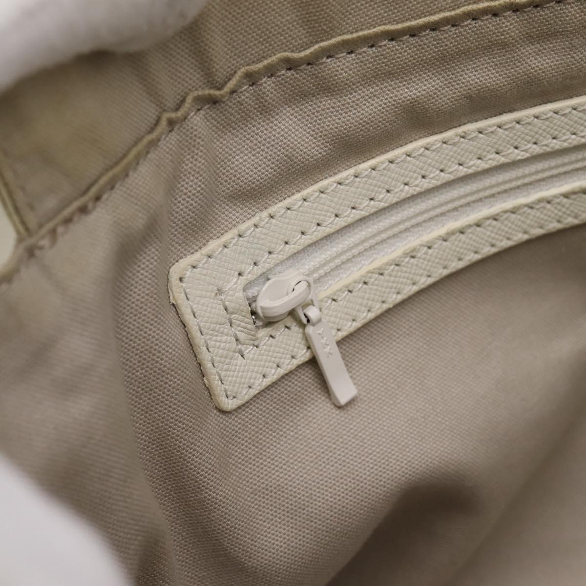 BURBERRY Nova Check Hand Bag Canvas Beige Silver Auth 204746A