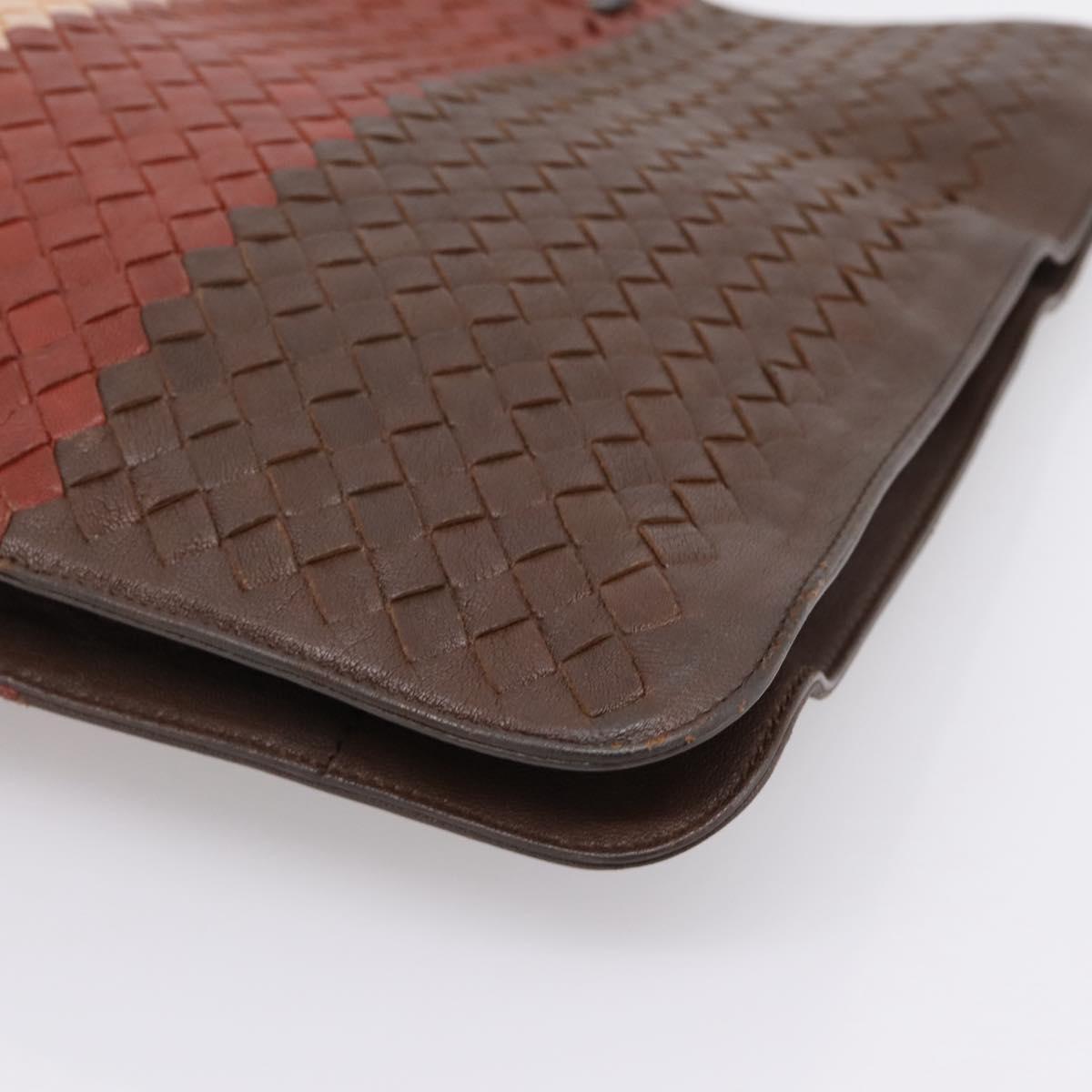 BOTTEGA VENETA INTRECCIATO Hand Bag Leather 2way Brown Auth 204747A
