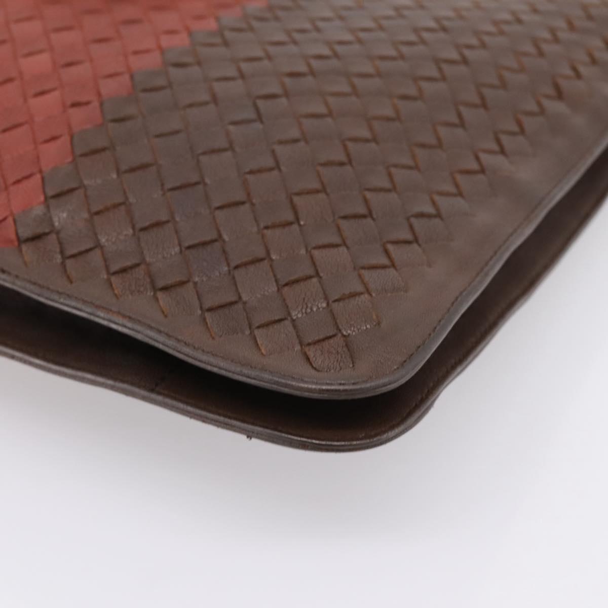 BOTTEGA VENETA INTRECCIATO Hand Bag Leather 2way Brown Auth 204747A