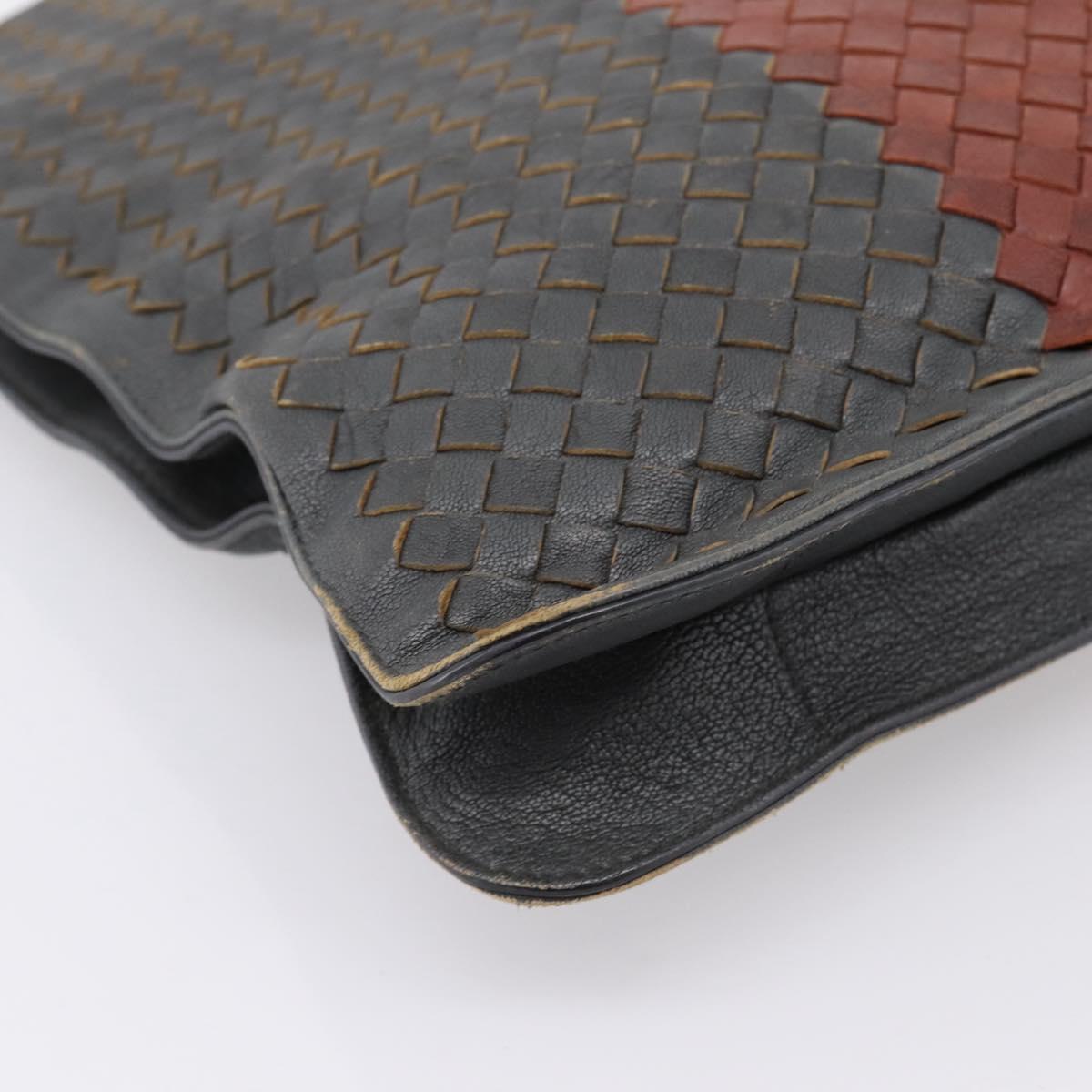 BOTTEGA VENETA INTRECCIATO Hand Bag Leather Brown Auth 204748