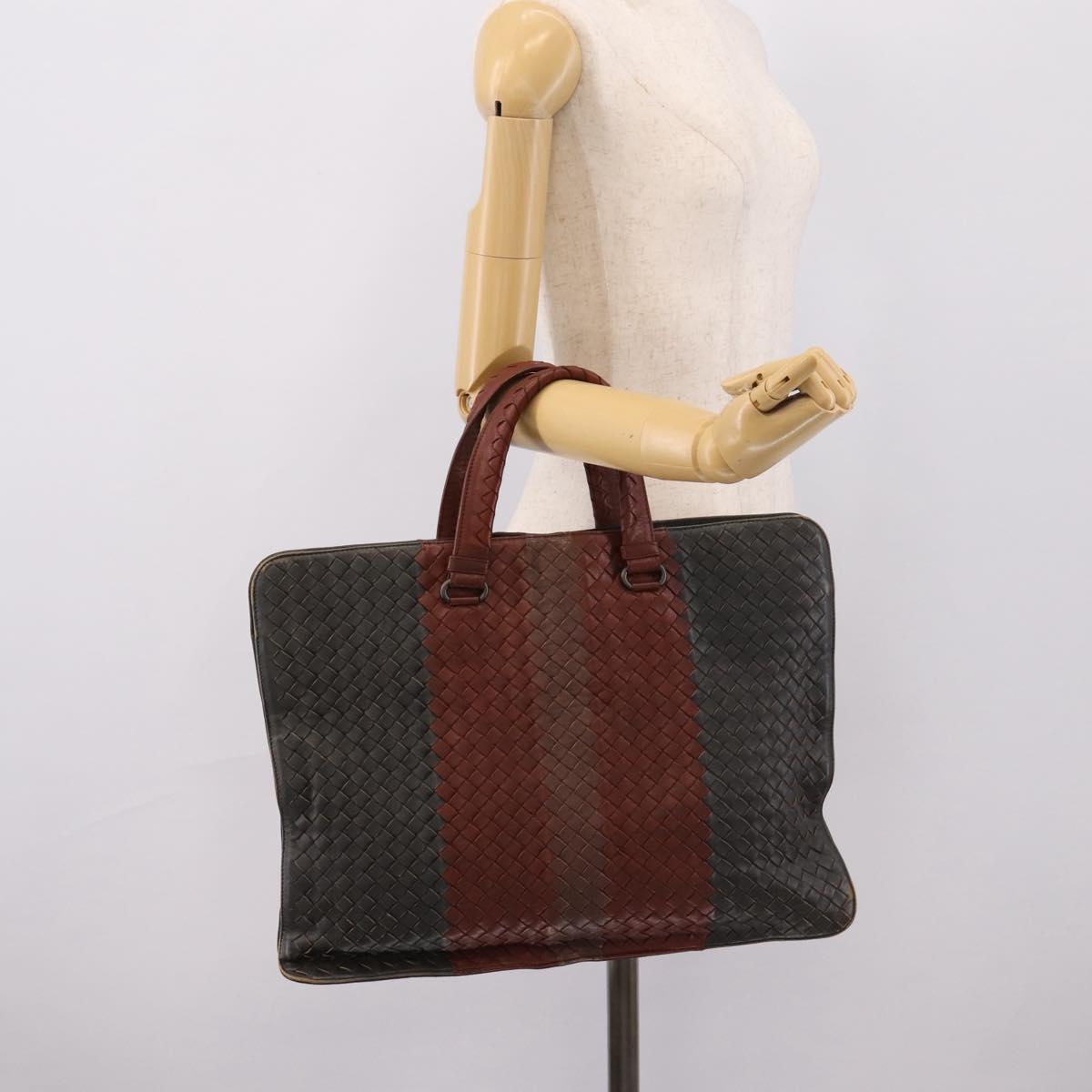 BOTTEGA VENETA INTRECCIATO Hand Bag Leather Brown Auth 204748