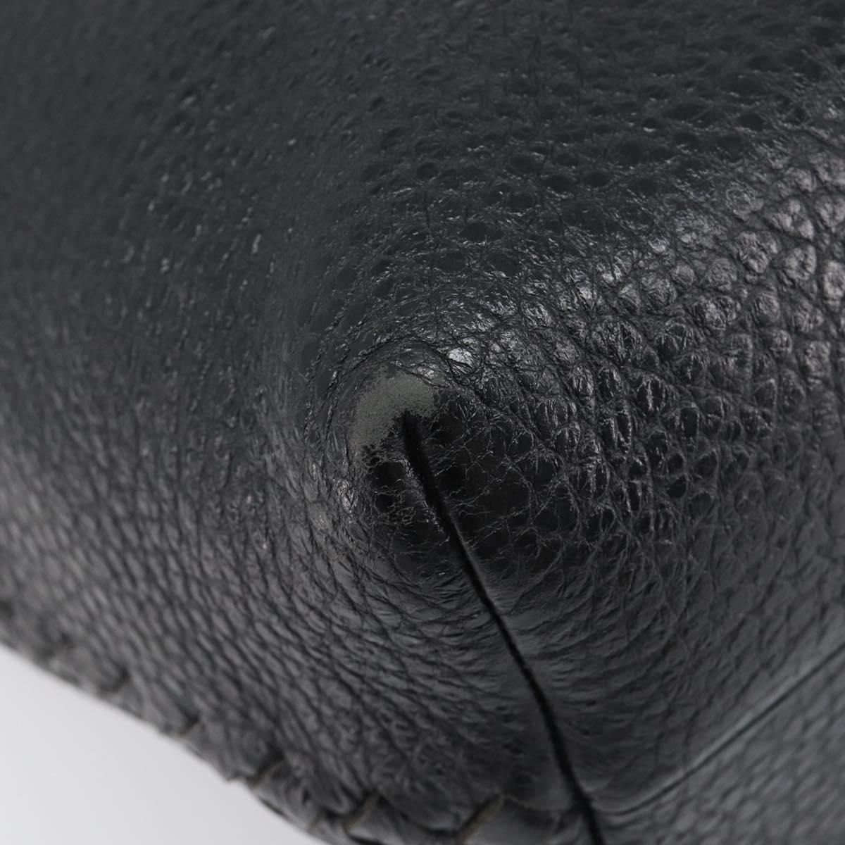 BOTTEGA VENETA INTRECCIATO Hand Bag Leather Black Auth 204753A
