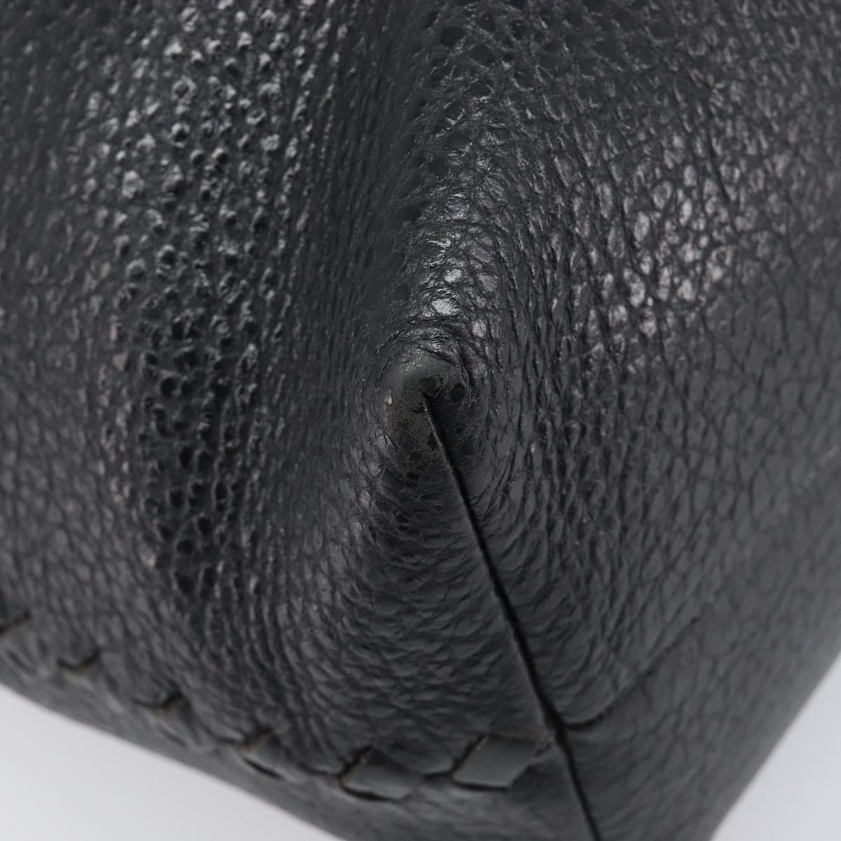 BOTTEGA VENETA INTRECCIATO Hand Bag Leather Black Auth 204753A