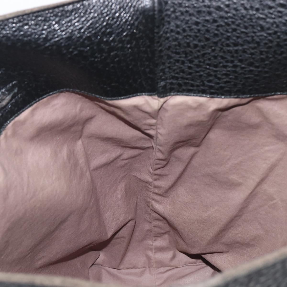 BOTTEGA VENETA INTRECCIATO Hand Bag Leather Black Auth 204753A