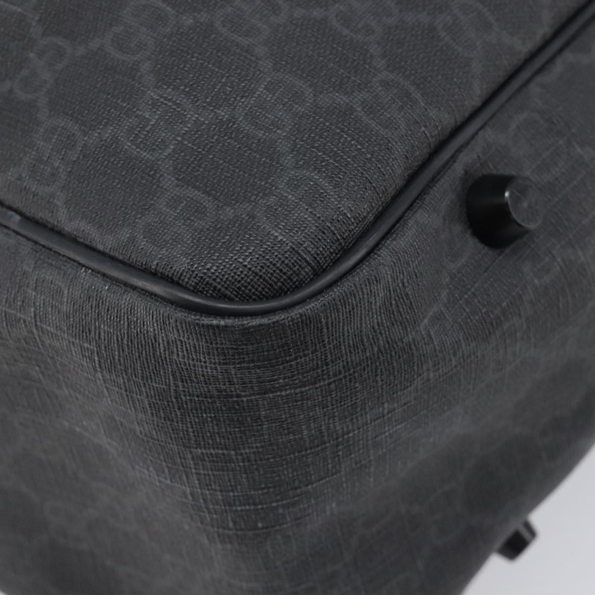 GUCCI GG Supreme Hand Bag PVC 2way Black 170058 Auth 204755A