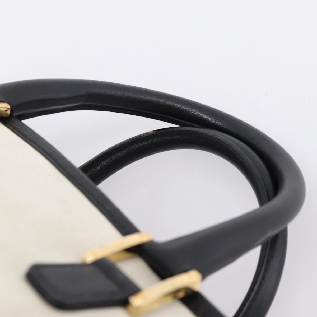 LOEWE Amazona 32 Hand Bag Suede Beige Gold Auth 204758