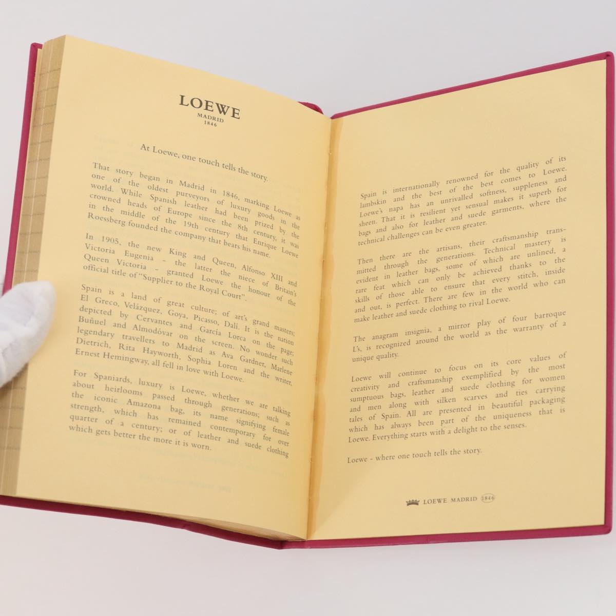 LOEWE Note Leather Paper Pink Auth 204770M