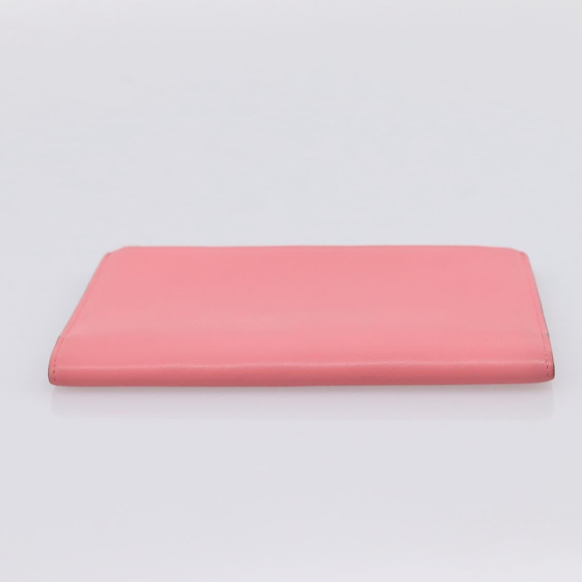 HERMES EAZIP Day Planner Cover Leather Pink Silver Auth 204774M