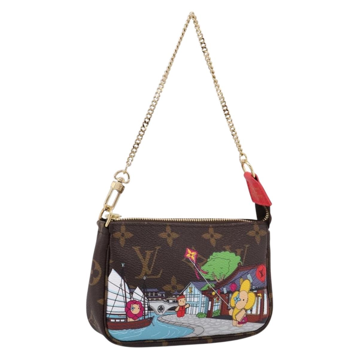 LOUIS VUITTON Monogram Vivienne Mini Pochette Accessoires Pouch LV Auth 204777M