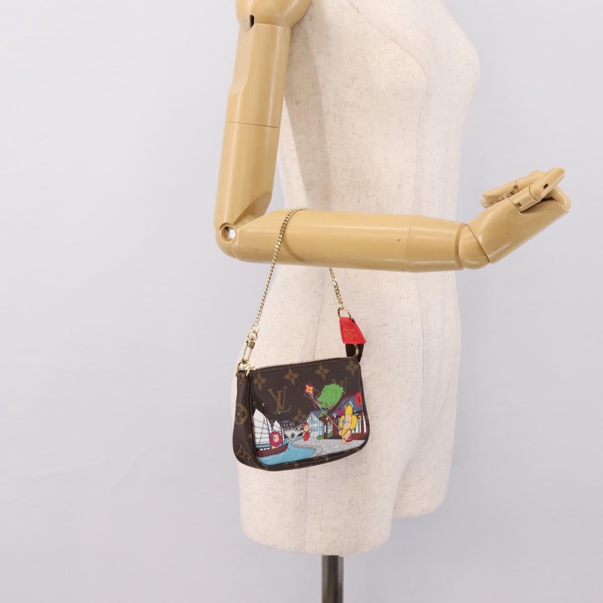 LOUIS VUITTON Monogram Vivienne Mini Pochette Accessoires Pouch LV Auth 204777M
