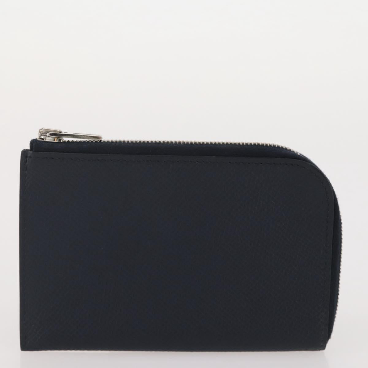 HERMES Combine Remix Duo Dogon Pouch Leather Black Silver Auth 204779M