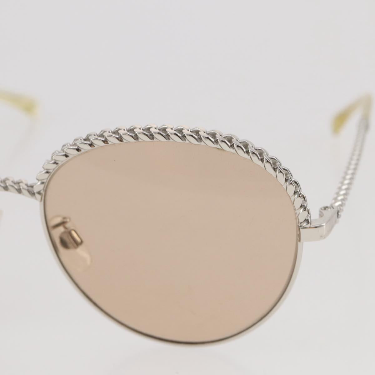 CHANEL Sunglasses metal Gold CC Auth 204787M