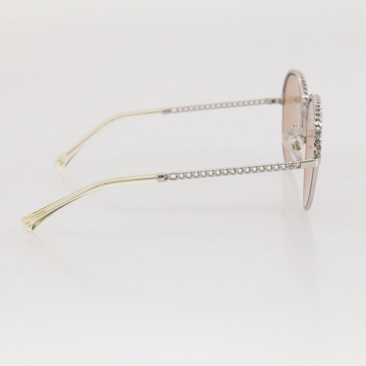 CHANEL Sunglasses metal Gold CC Auth 204787M