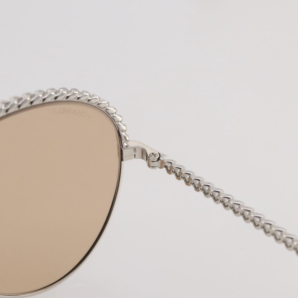 CHANEL Sunglasses metal Gold CC Auth 204787M