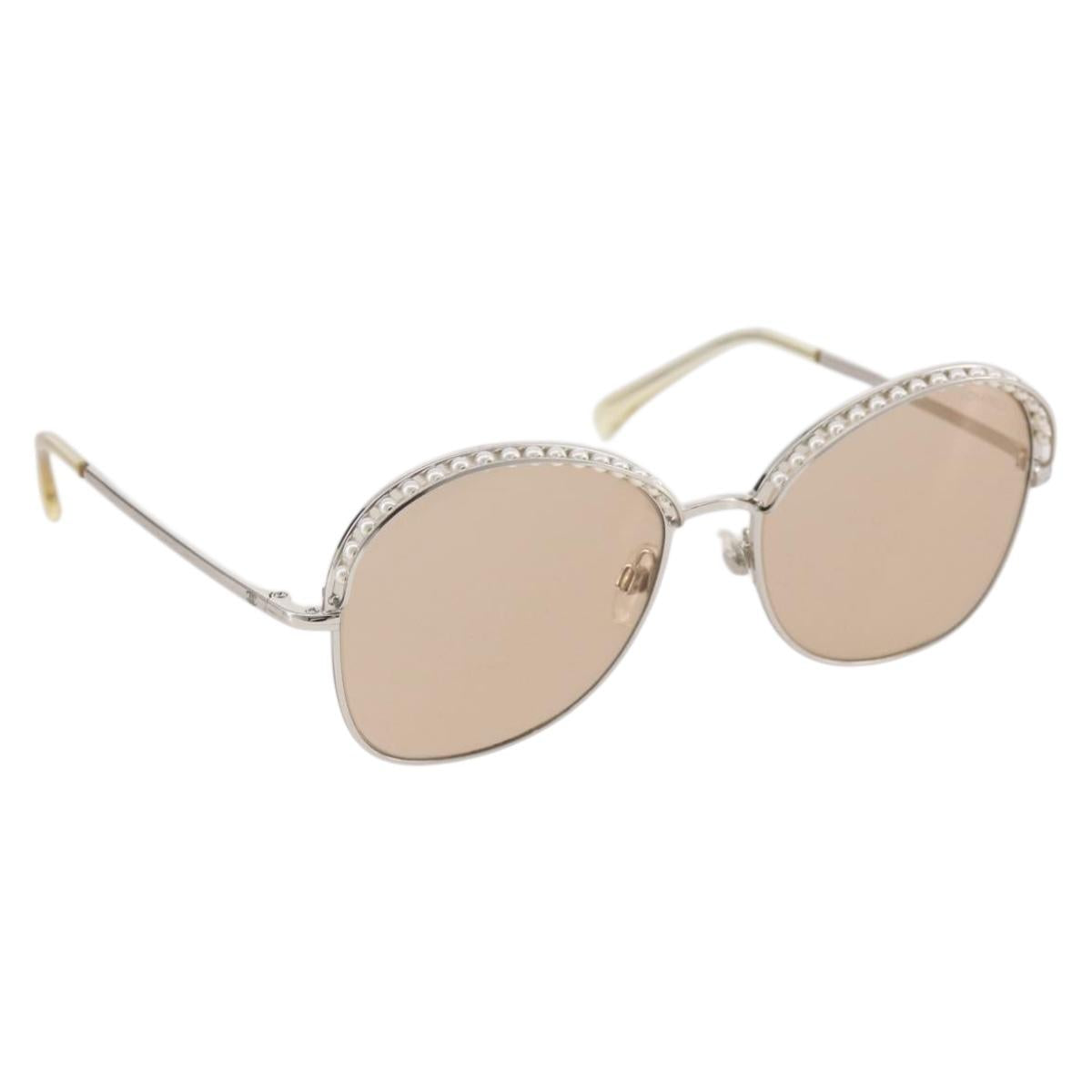 CHANEL Sunglasses metal Gold CC Auth 204788M