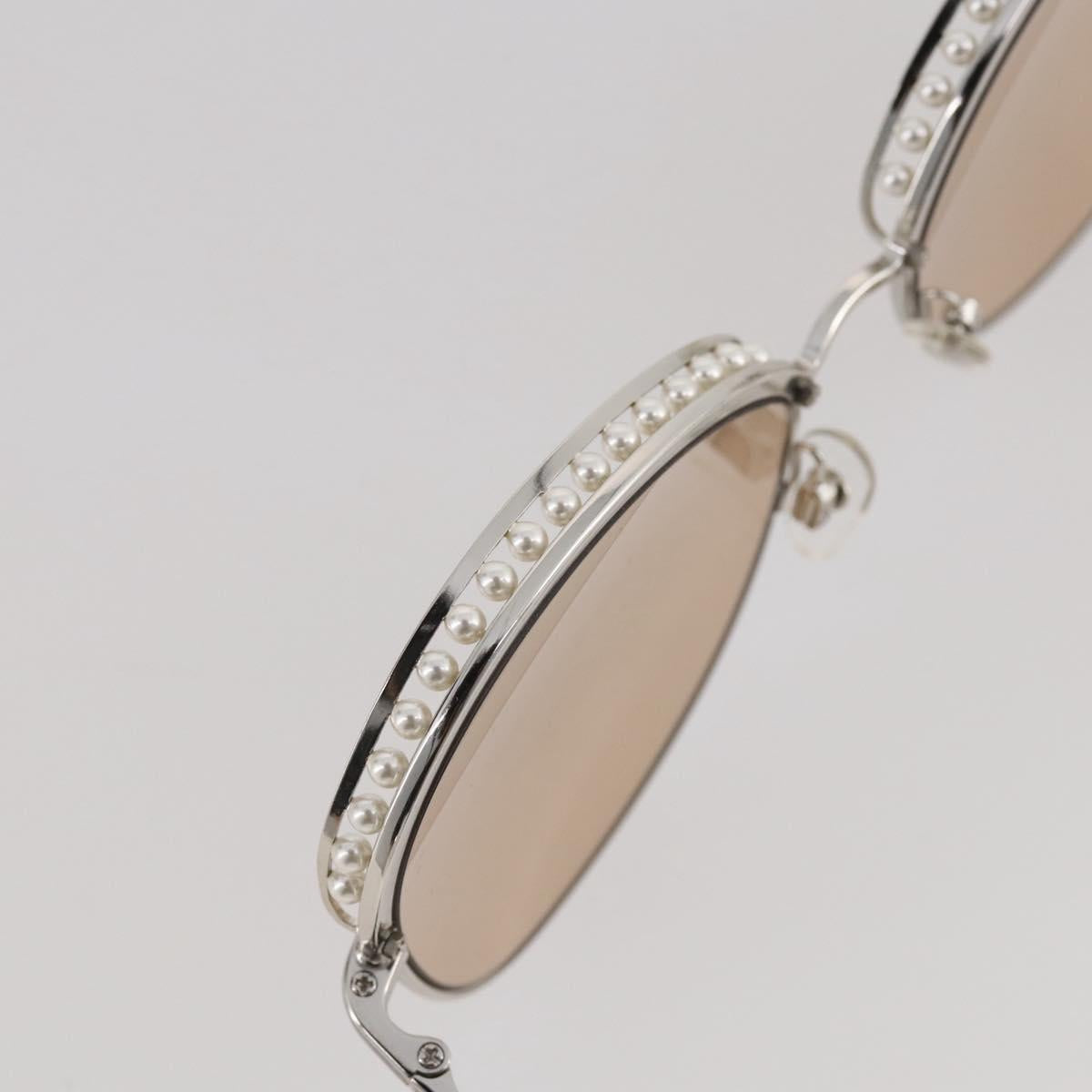CHANEL Sunglasses metal Gold CC Auth 204788M